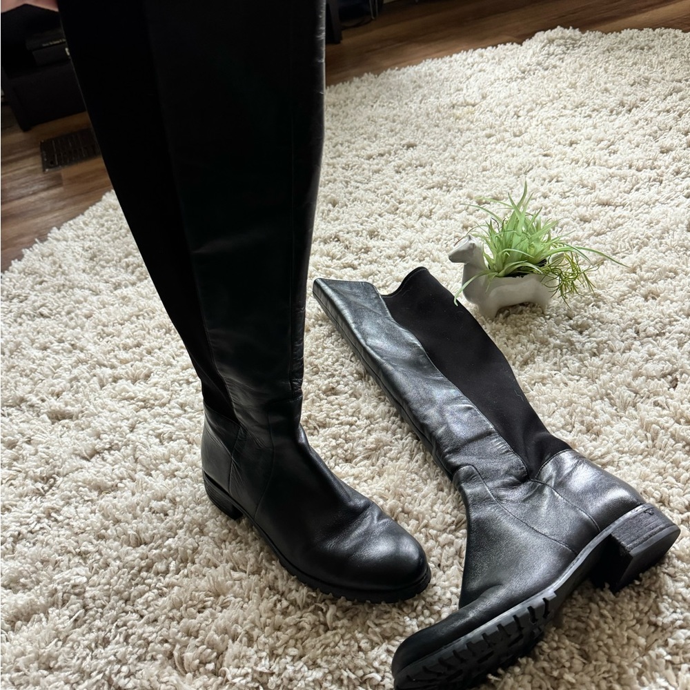 Fashionable faux leather highrise black cute going out evening fall wint… - Picture 4 of 7